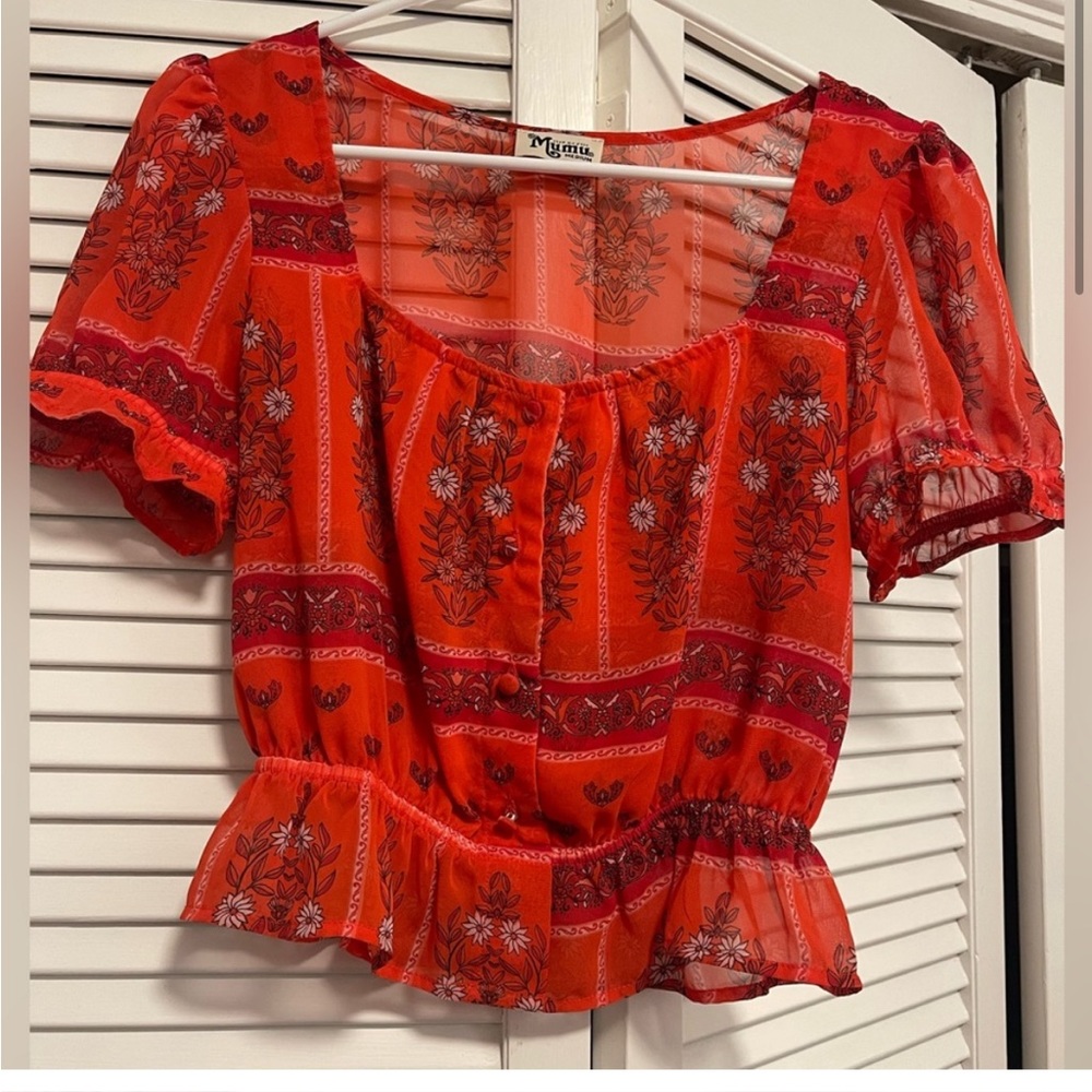 ShowMeYourMuMu Red Bandana Top